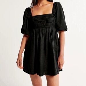 A&F Emerson Poplin Puff Sleeve Mini Dress